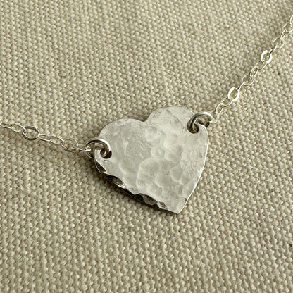 Cadence Silver Heart Necklace - Cloverleaf Jewelry