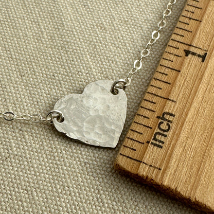 Cadence Silver Heart Necklace - Cloverleaf Jewelry