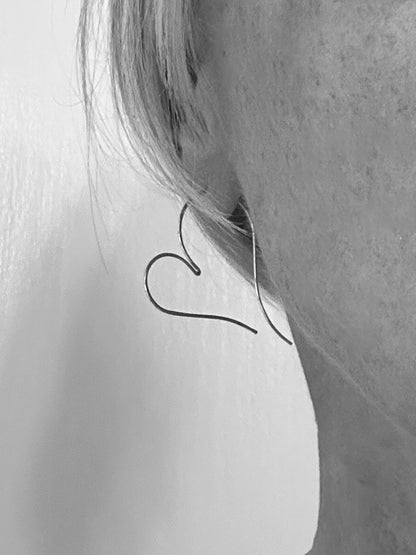 Cherish Silver Open Hoop Earrings - Cloverleaf Jewelry