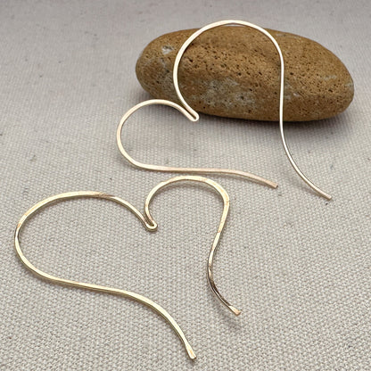 Cherish Gold Open Hoop Earrings - Cloverleaf Jewelry
