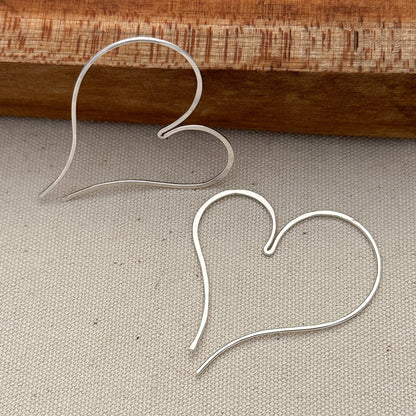 Cherish Silver Open Hoop Earrings - Cloverleaf Jewelry