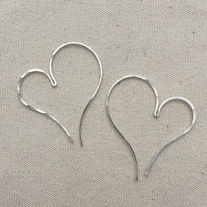 Cherish Silver Open Hoop Earrings - Cloverleaf Jewelry