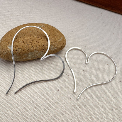 Cherish Silver Open Hoop Earrings - Cloverleaf Jewelry
