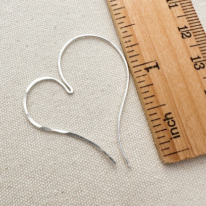 Cherish Silver Open Hoop Earrings - Cloverleaf Jewelry