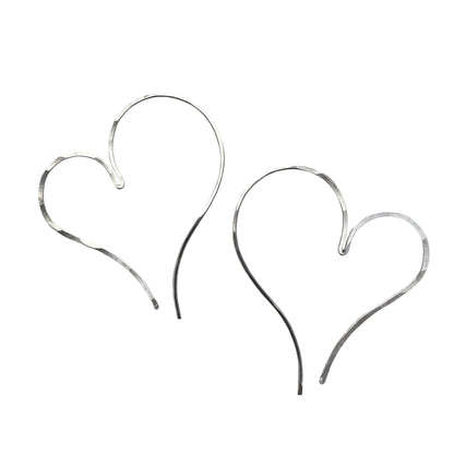 Cherish Silver Open Hoop Earrings - Cloverleaf Jewelry