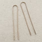 Clip Gold Vertical Threader Earrings