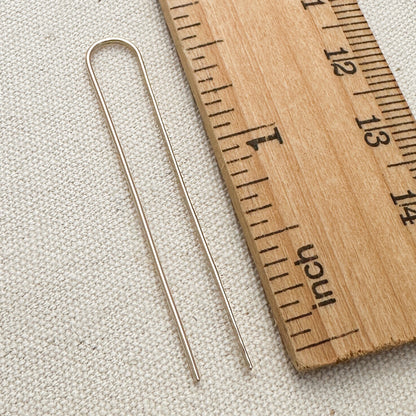 Clip Gold Vertical Threader Earrings - Cloverleaf Jewelry