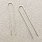 Clip Silver Vertical Threader Earrings