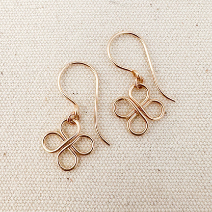 Clovers Gold Earrings - Cloverleaf Jewelry