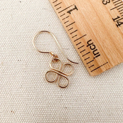 Clovers Gold Earrings - Cloverleaf Jewelry