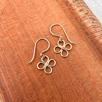 Clovers Gold Earrings - Cloverleaf Jewelry