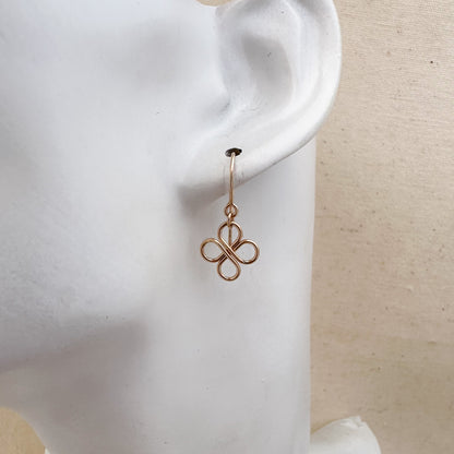 Clovers Gold Earrings - Cloverleaf Jewelry
