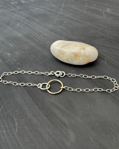 Dawn Small Gold Bracelet or Anklet - Cloverleaf Jewelry