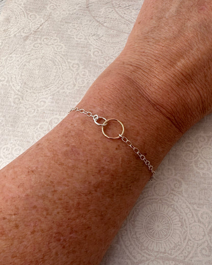 Dawn Small Gold Bracelet or Anklet - Cloverleaf Jewelry
