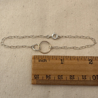 Dawn Small Gold Bracelet or Anklet - Cloverleaf Jewelry