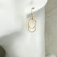 Derby Double Oval Earrings in Gold and Silver