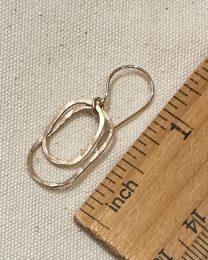 Derby Double Oval Earrings in Gold and Silver