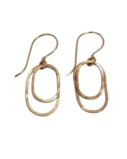 Derby Double Oval Earrings in Gold and Silver - Cloverleaf Jewelry
