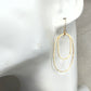 Derby Large Double Oval Earrings in Silver or Gold