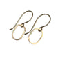 Derby Tiny Oval Earrings in Gold and Silver