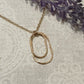 Derby Gold Double Oval Necklace, Vertical