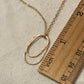 Derby Gold Double Oval Necklace, Vertical
