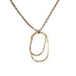 Derby Gold Double Oval Necklace, Vertical