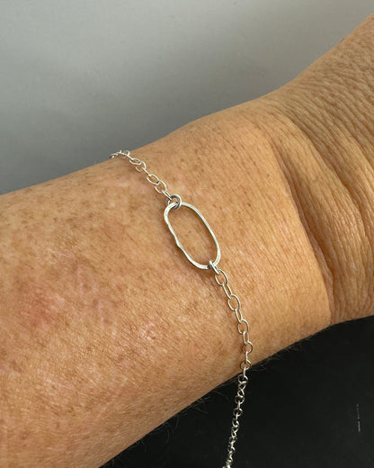 Derby Small Oval Gold Bracelet or Anklet - Cloverleaf Jewelry