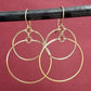 Eclipse Gold Large Earrings with Mixed Metal Option