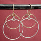 Eclipse Gold Large Earrings with Mixed Metal Option