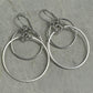 Eclipse Silver Large Earrings with Mixed Metal Option