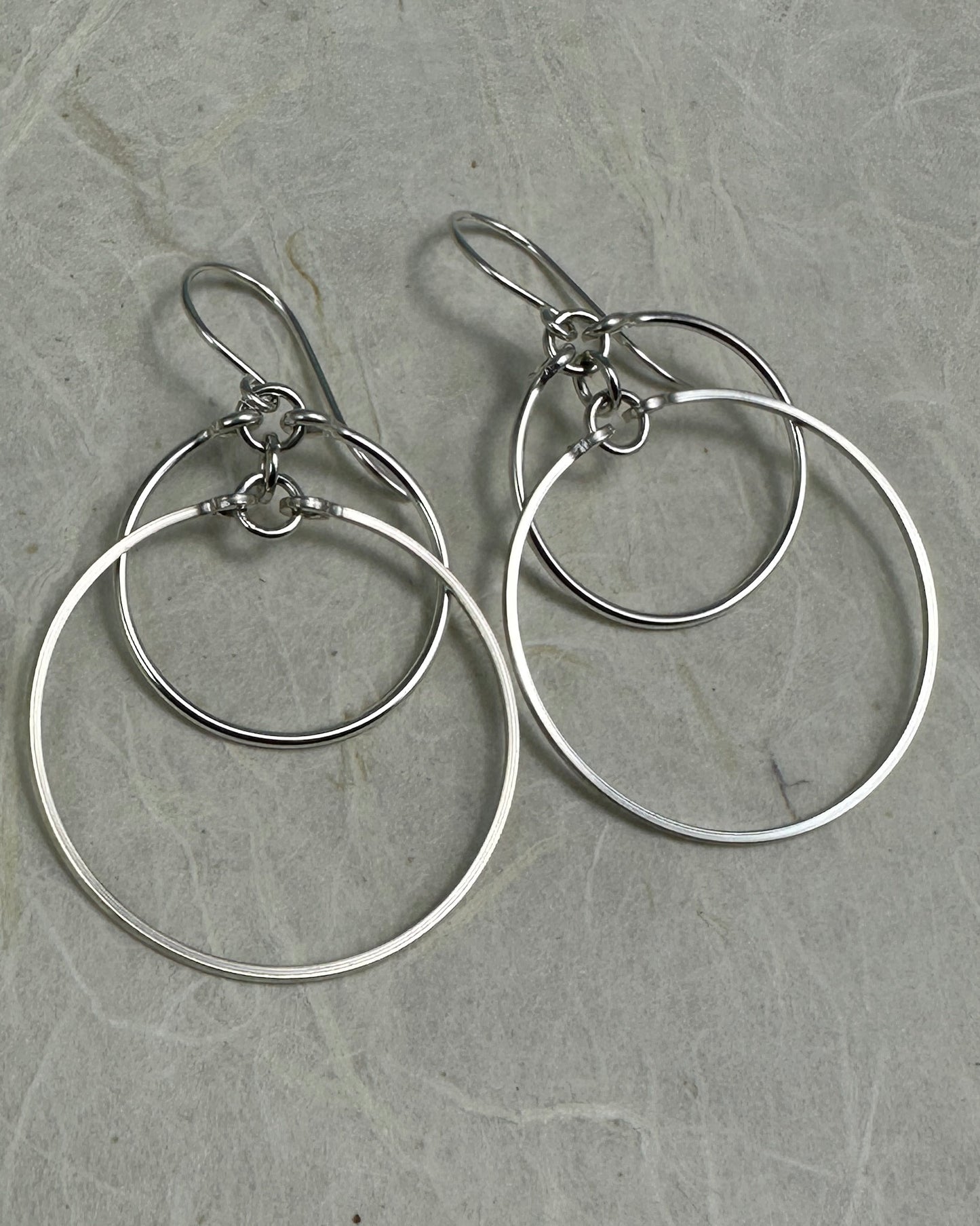 Eclipse Silver Large Earrings with Mixed Metal Option