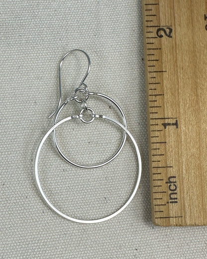 Eclipse Silver Large Earrings with Mixed Metal Option - Cloverleaf Jewelry