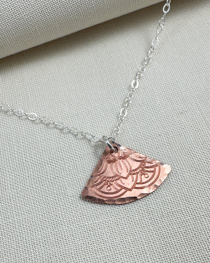 Fanfare Copper and Silver Necklace - Cloverleaf Jewelry