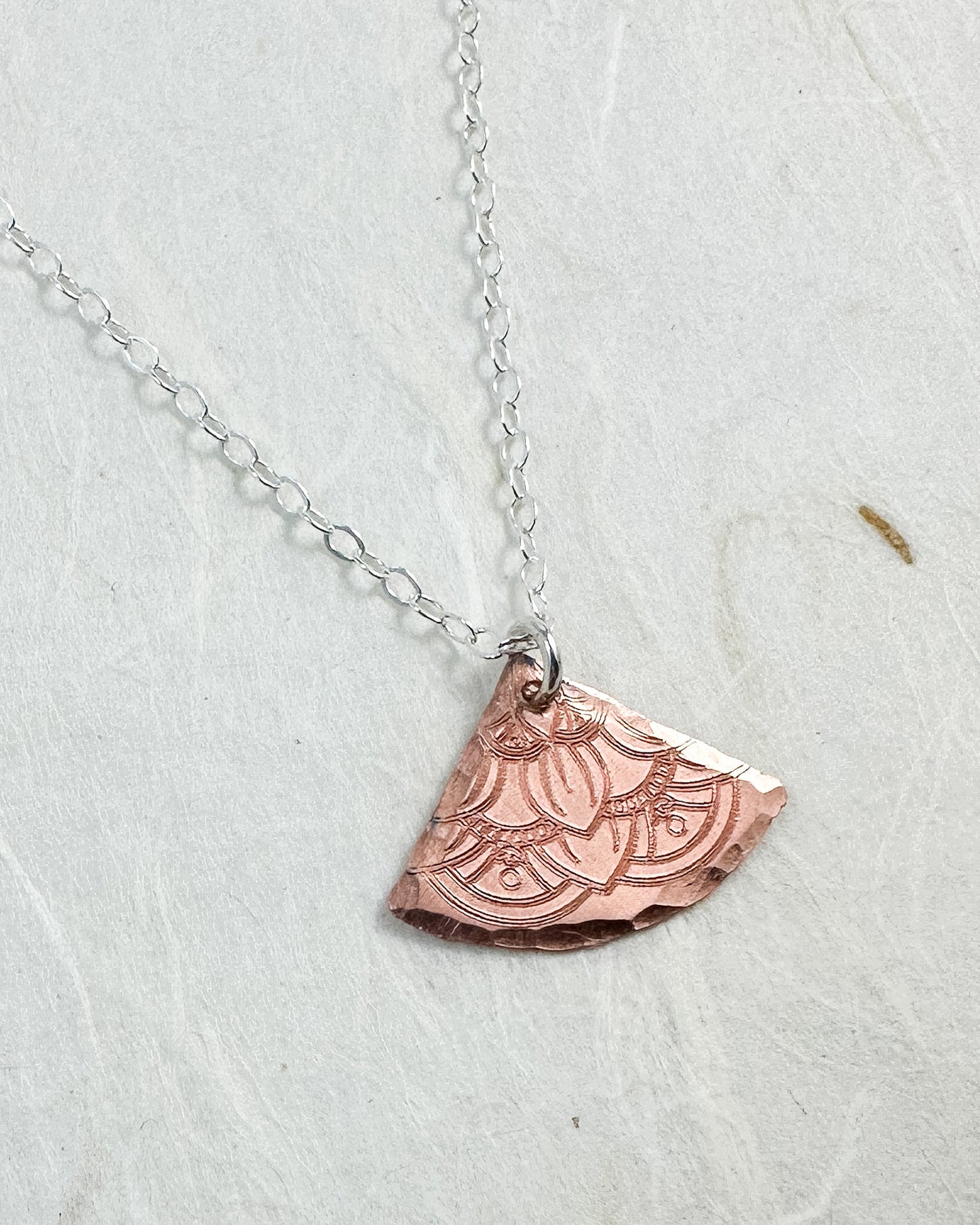 Fanfare Copper and Silver Necklace - Cloverleaf Jewelry