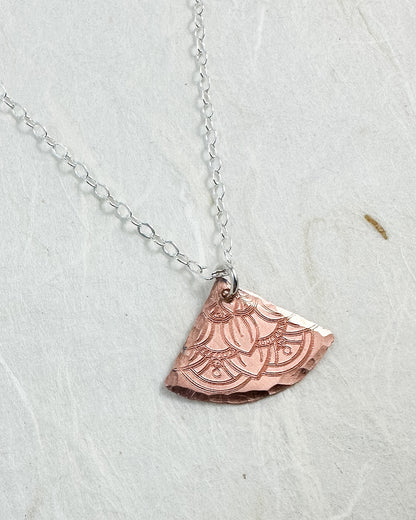 Fanfare Copper and Silver Necklace - Cloverleaf Jewelry
