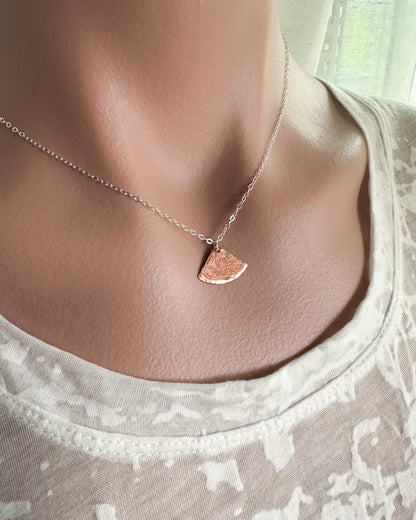 Fanfare Copper and Silver Necklace - Cloverleaf Jewelry