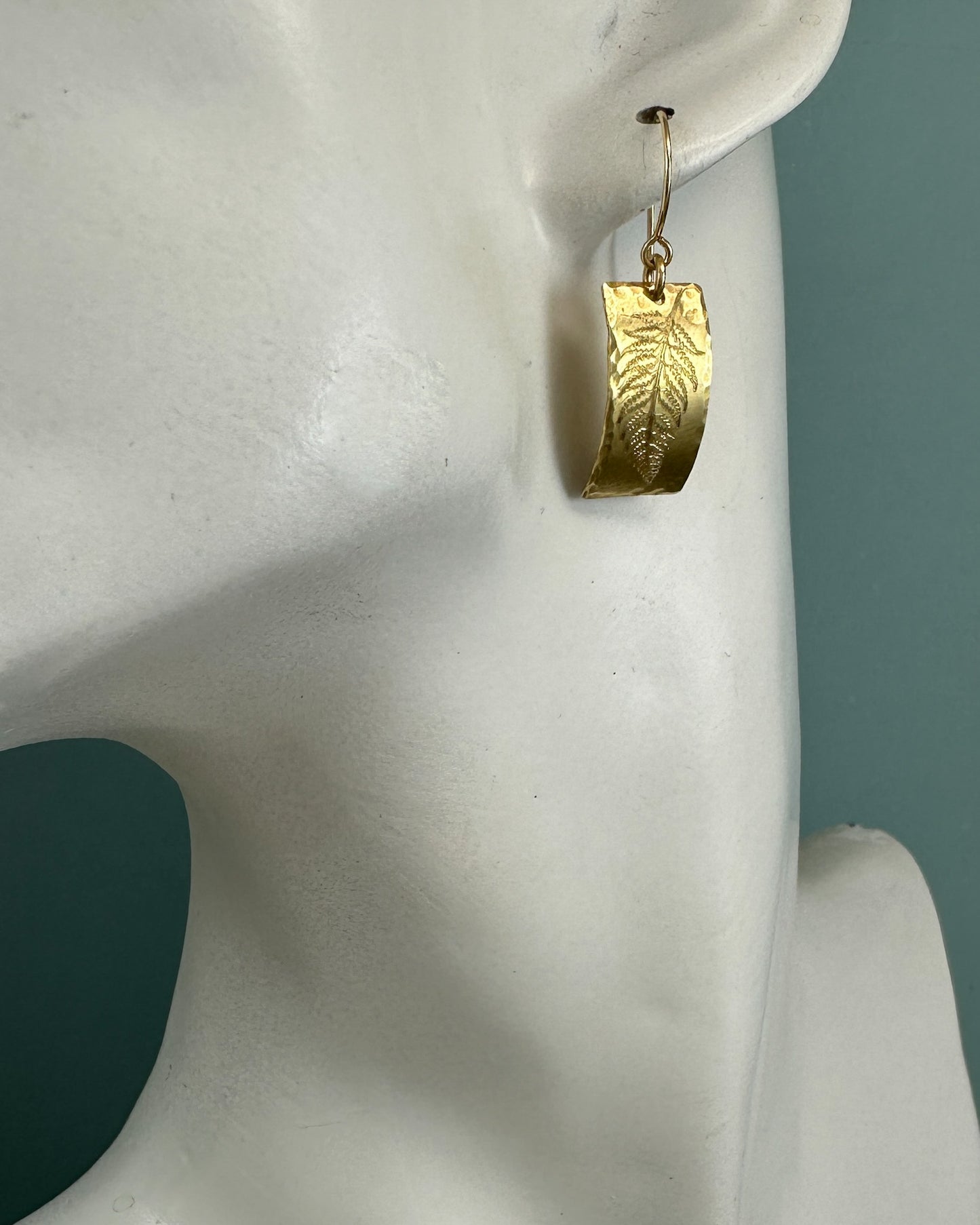 Fern Gold Earrings - Cloverleaf Jewelry