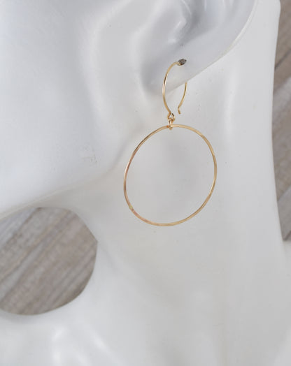 Halo Gold Hoop Earrings, Small