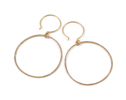 Halo Gold Hoop Earrings, Small