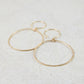 Halo Gold Hoop Earrings, Small