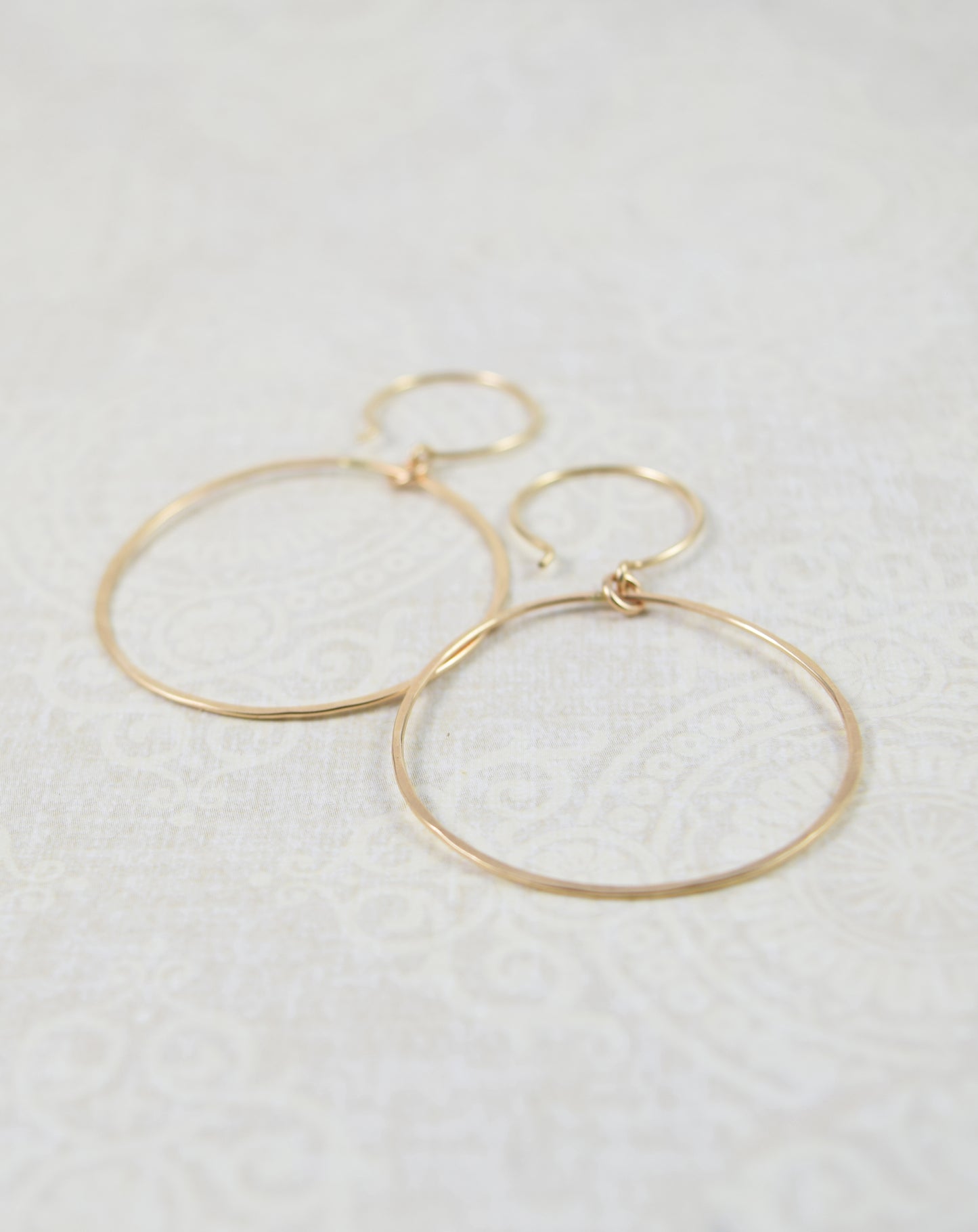 Halo Gold Hoop Earrings, Small