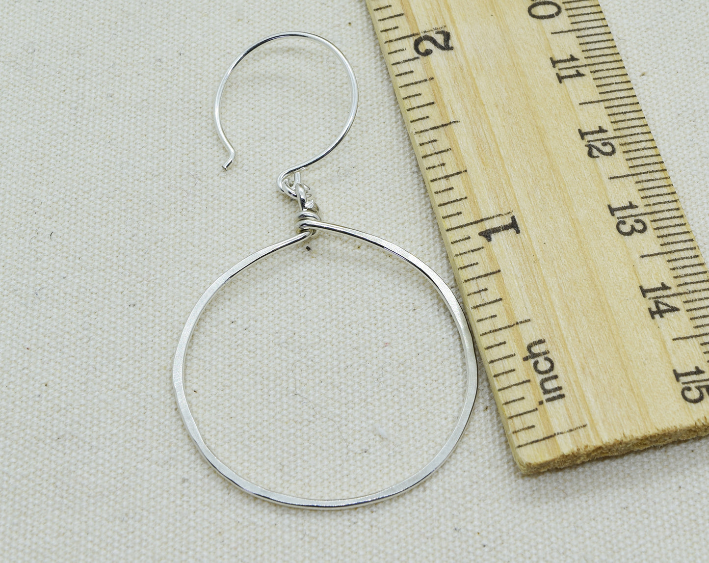 Halo Silver Hoop Earrings, Small