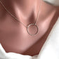 Halo Silver Circle Necklace