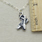 Ballet Slippers Charm Necklace in Sterling Silver