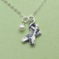 Ballet Slippers Charm Necklace in Sterling Silver