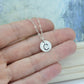 Sterling Silver Large Initial Necklace with or without Birthstone