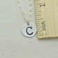 Sterling Silver Large Initial Necklace with or without Birthstone