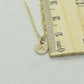 Tiny Gold Initial Necklace with Birthstone Crystal