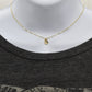 Tiny Gold Initial Necklace with Birthstone Crystal